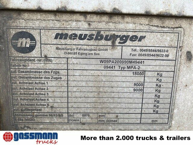 Meusburger MPA-2, Stapleraufnahme - Dropside/ Flatbed trailer: picture 4 Meusburger MPA-2, Stapleraufnahme - Dropside/ Flatbed trailer: picture 4