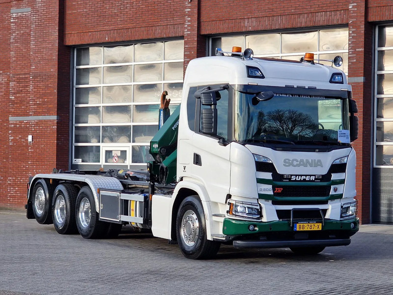 Scania G500 XT 8x4*4 - HMF 2820K Crane - AJK 20T Hooklift - Retarder - Full air - Like new - Hook lift truck, Crane truck: picture 3 Scania G500 XT 8x4*4 - HMF 2820K Crane - AJK 20T Hooklift - Retarder - Full air - Like new - Hook lift truck, Crane truck: picture 3