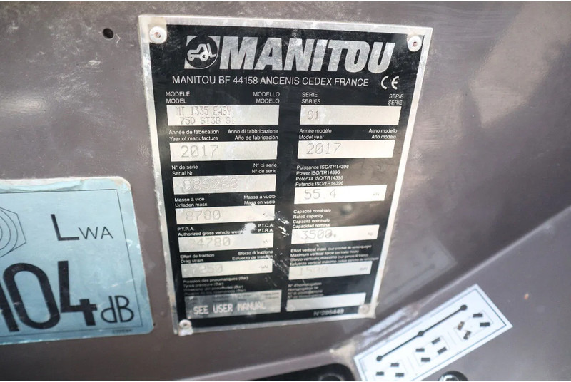Telescopic handler Manitou MT 1335 EASY 75D | FORKS | LOW HOURS: picture 20