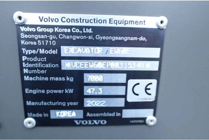 Wheel excavator Volvo EW60E | DEMO | 30 KM/H | ROTOTILT + GRIPPER | BUCKET: picture 20