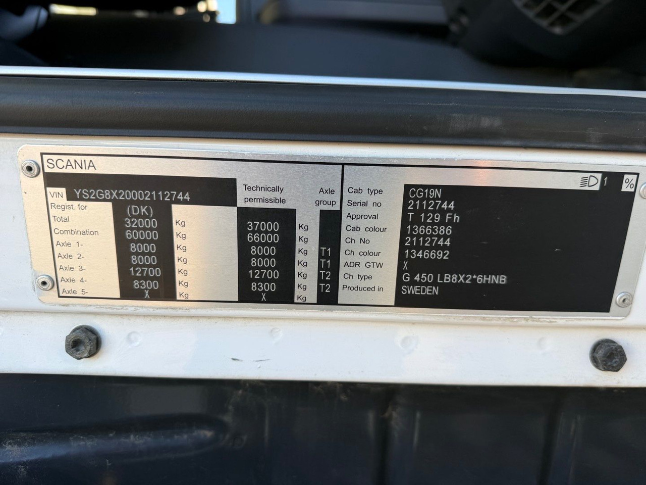 Cab chassis truck Scania G450 8X2*6 ADR Chassis / Fahrgestell / Euro 6: picture 18