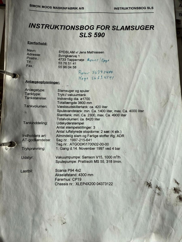 Vacuum truck Scania P94/260 4x2 NZ SLS590 Kombi 8.400 l.: picture 21