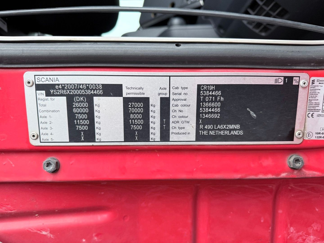 Tractor unit Scania R490 6x2 Highline Hydraulik Euro 6: picture 10