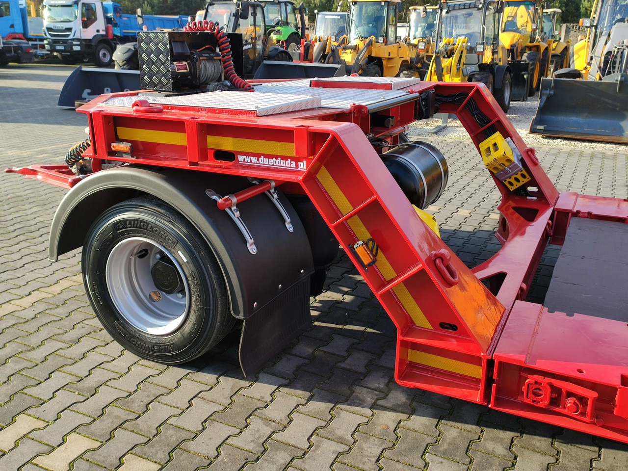 Low loader semi-trailer EMTECH 2 osiowa PCN 18 TIEFBETT Zagłębiana Rozciągana Oś Skrętna UNIKAT: picture 16