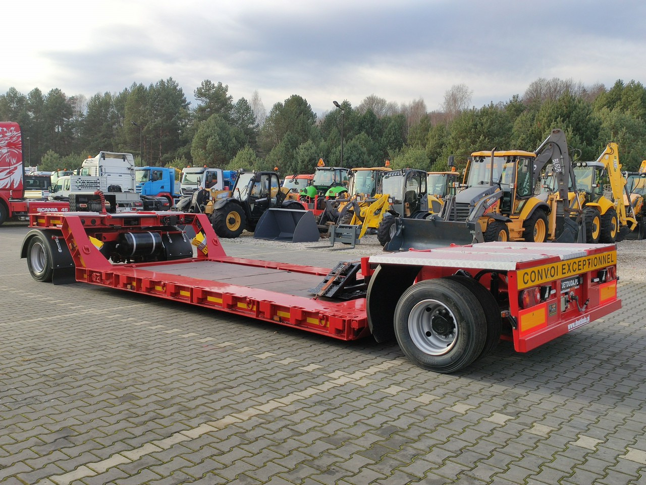 Low loader semi-trailer EMTECH 2 osiowa PCN 18 TIEFBETT Zagłębiana Rozciągana Oś Skrętna UNIKAT: picture 28