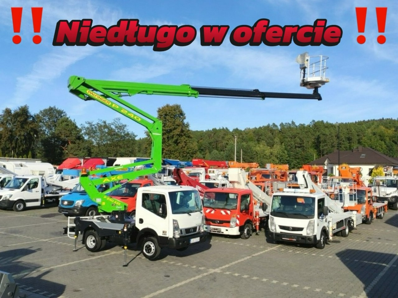 Nissan Cabstar Zwyżka Podmośnik Koszowy PALFINGER P240 AXE UDT - Truck mounted aerial platform: picture 1 Nissan Cabstar Zwyżka Podmośnik Koszowy PALFINGER P240 AXE UDT - Truck mounted aerial platform: picture 1