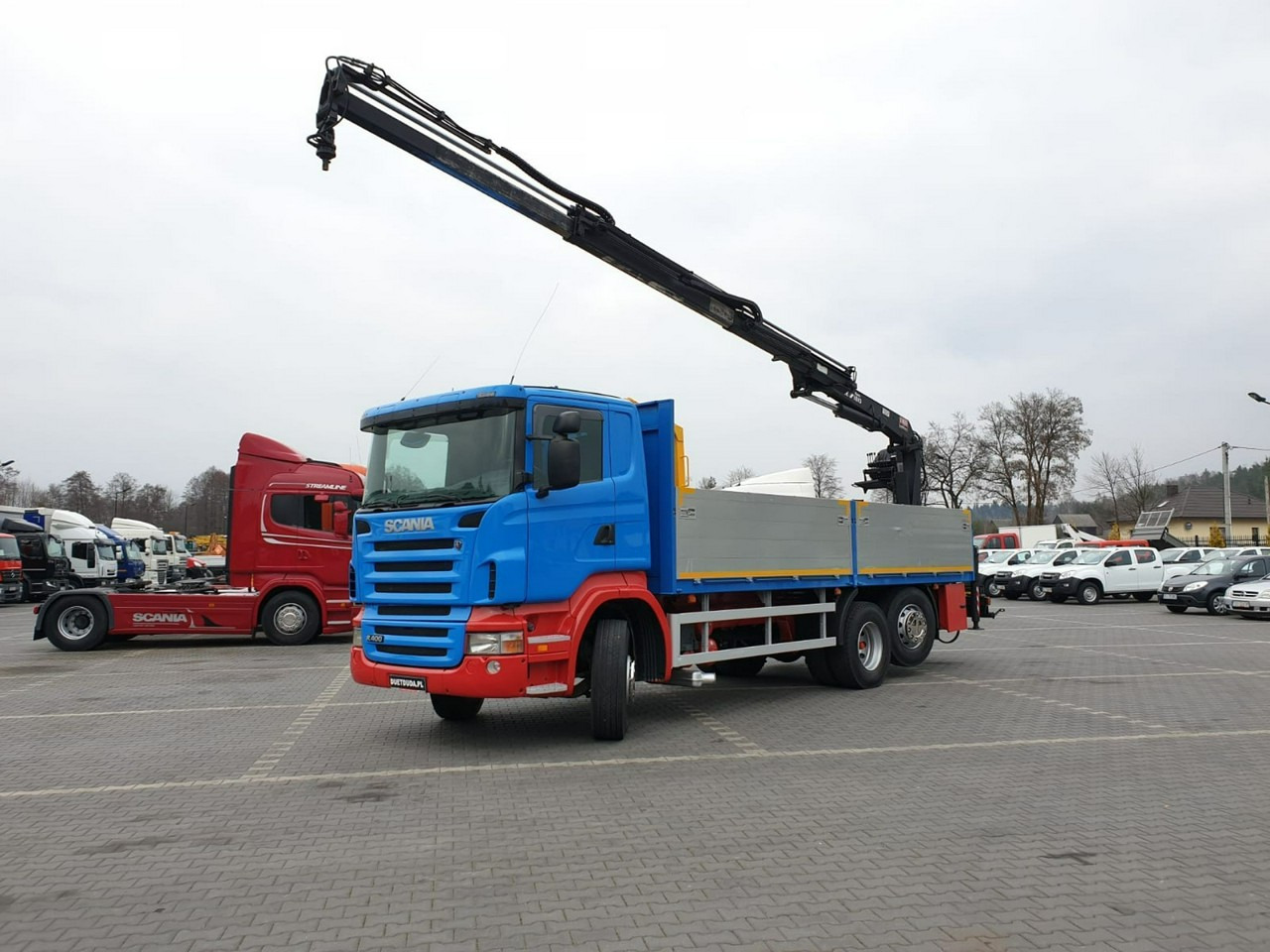 Scania R 400 LB 6x2 HDS Budowlanka Widły Oś Skrętna Super Stan - Dropside/ Flatbed truck, Crane truck: picture 3 Scania R 400 LB 6x2 HDS Budowlanka Widły Oś Skrętna Super Stan - Dropside/ Flatbed truck, Crane truck: picture 3