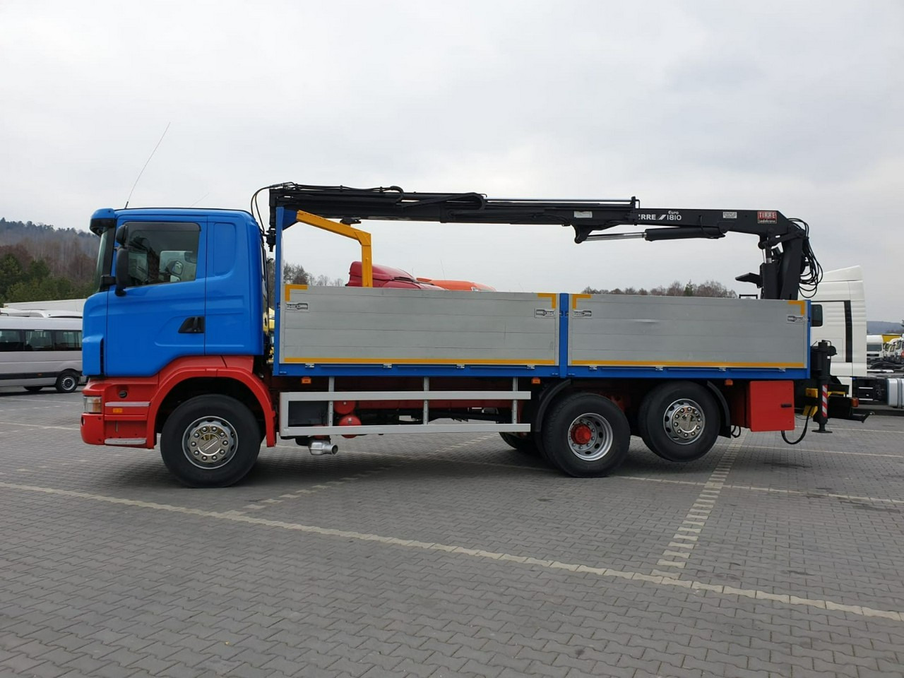 Dropside/ Flatbed truck, Crane truck Scania R 400 LB 6x2 HDS Budowlanka Widły Oś Skrętna Super Stan: picture 6 Dropside/ Flatbed truck, Crane truck Scania R 400 LB 6x2 HDS Budowlanka Widły Oś Skrętna Super Stan: picture 6