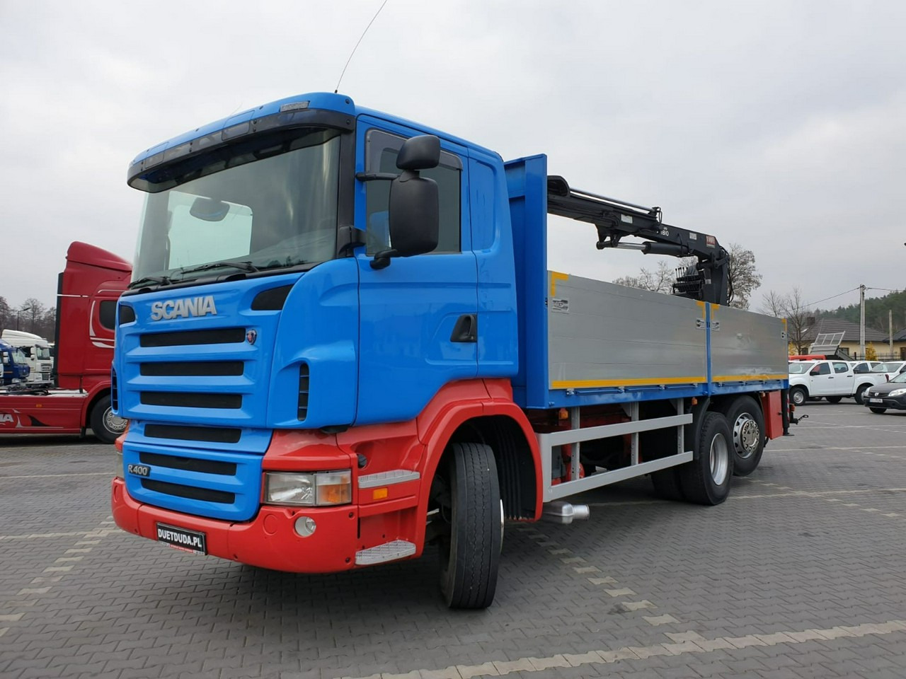 Dropside/ Flatbed truck, Crane truck Scania R 400 LB 6x2 HDS Budowlanka Widły Oś Skrętna Super Stan: picture 18 Dropside/ Flatbed truck, Crane truck Scania R 400 LB 6x2 HDS Budowlanka Widły Oś Skrętna Super Stan: picture 18