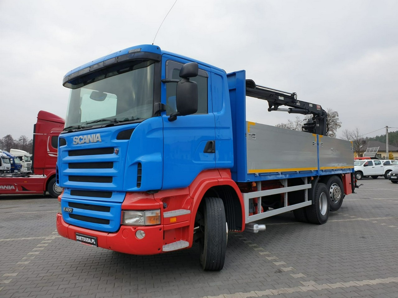 Dropside/ Flatbed truck, Crane truck Scania R 400 LB 6x2 HDS Budowlanka Widły Oś Skrętna Super Stan: picture 15 Dropside/ Flatbed truck, Crane truck Scania R 400 LB 6x2 HDS Budowlanka Widły Oś Skrętna Super Stan: picture 15