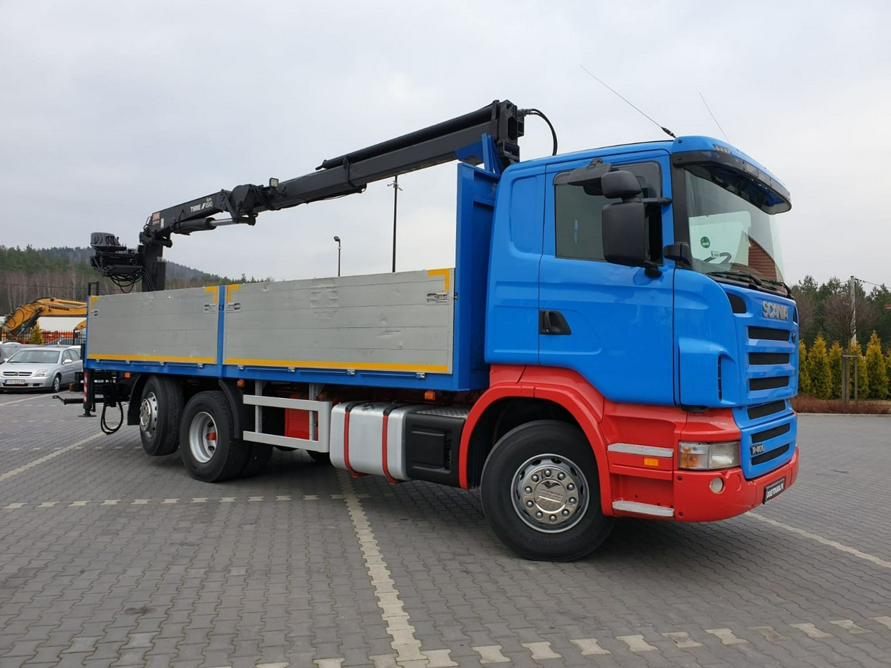 Dropside/ Flatbed truck, Crane truck Scania R 400 LB 6x2 HDS Budowlanka Widły Oś Skrętna Super Stan: picture 14 Dropside/ Flatbed truck, Crane truck Scania R 400 LB 6x2 HDS Budowlanka Widły Oś Skrętna Super Stan: picture 14