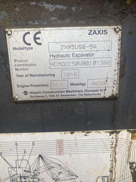Hitachi ZX85USB-5A - Crawler excavator: picture 5 Hitachi ZX85USB-5A - Crawler excavator: picture 5