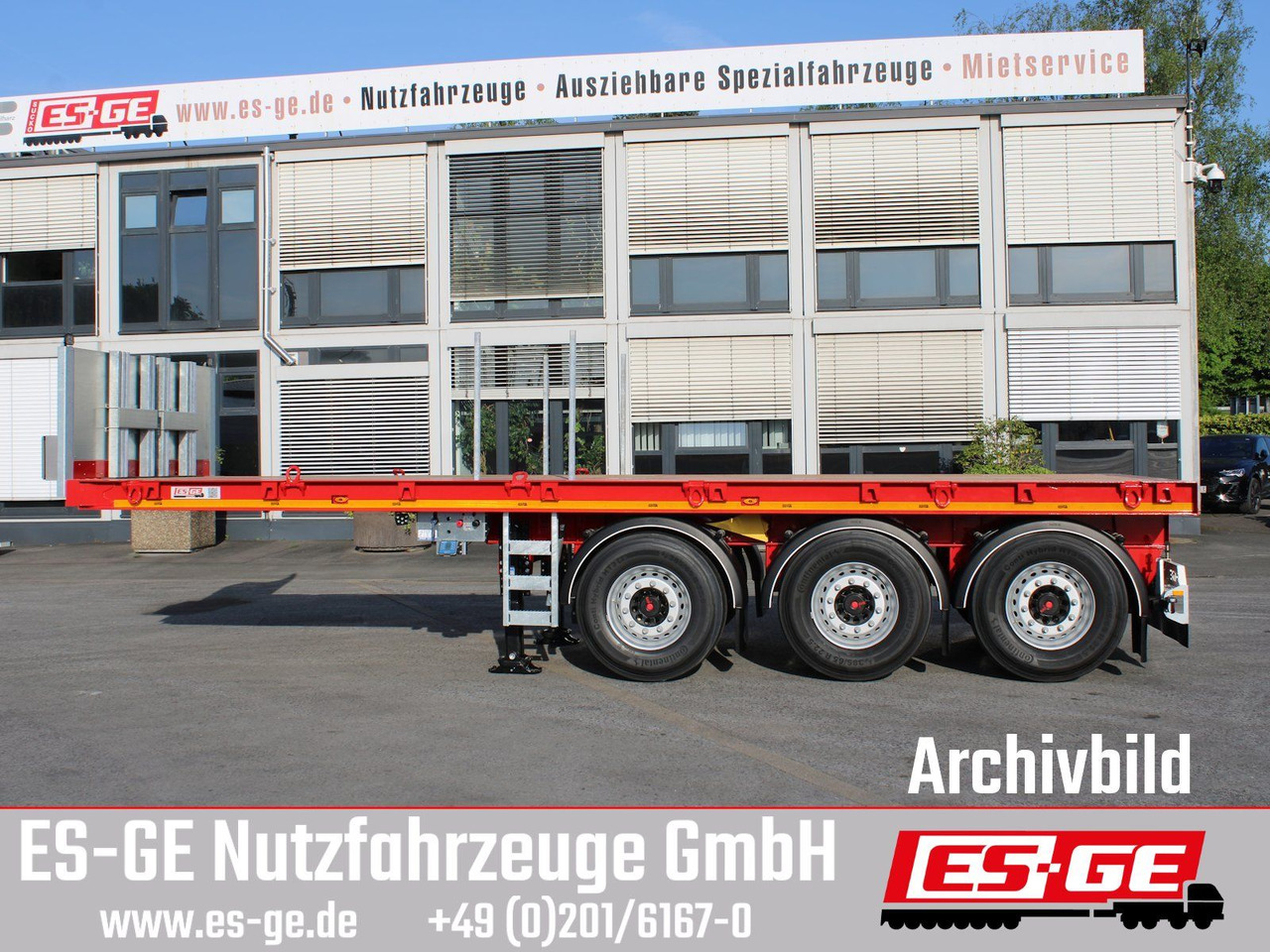 ES-GE 3-Achs-Ballastauflieger - Dropside/ Flatbed semi-trailer: picture 1 ES-GE 3-Achs-Ballastauflieger - Dropside/ Flatbed semi-trailer: picture 1