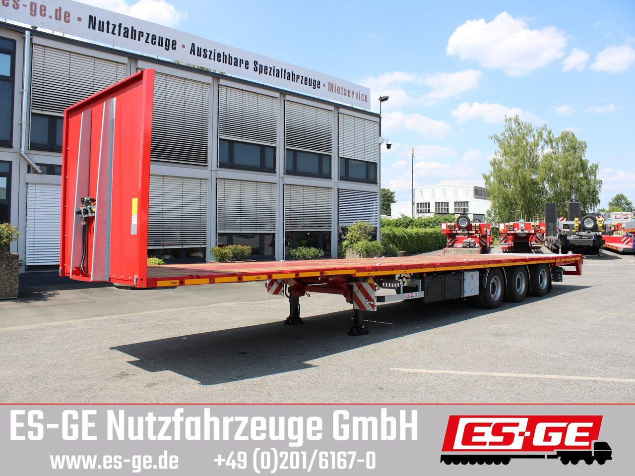 ES-GE 3-Achs Megatrailer, hydr. Heckabsenkung - Dropside/ Flatbed semi-trailer: picture 4 ES-GE 3-Achs Megatrailer, hydr. Heckabsenkung - Dropside/ Flatbed semi-trailer: picture 4