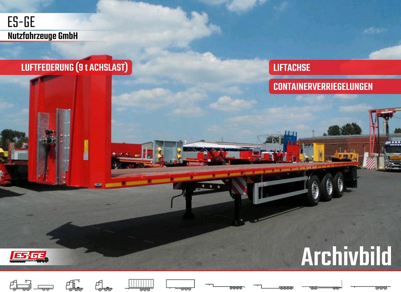 ES-GE 3-Achs Sattelanhänger - Rungen + CV - Dropside/ Flatbed semi-trailer: picture 1 ES-GE 3-Achs Sattelanhänger - Rungen + CV - Dropside/ Flatbed semi-trailer: picture 1