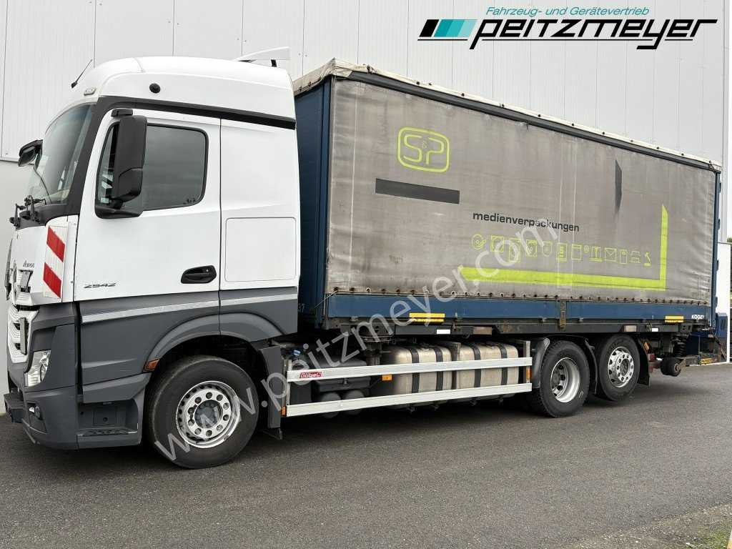 MERCEDES-BENZ Actros 2542 LL BDF Pritsche + Mitnahmestapler komplett - Curtainsider truck: picture 1 MERCEDES-BENZ Actros 2542 LL BDF Pritsche + Mitnahmestapler komplett - Curtainsider truck: picture 1