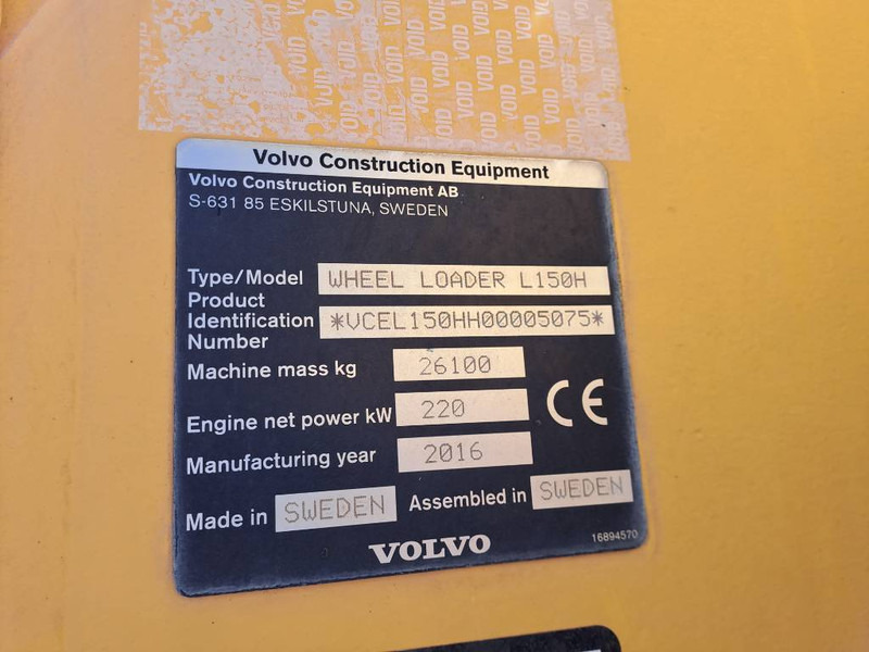 Wheel loader Volvo L150H (CDC): picture 8