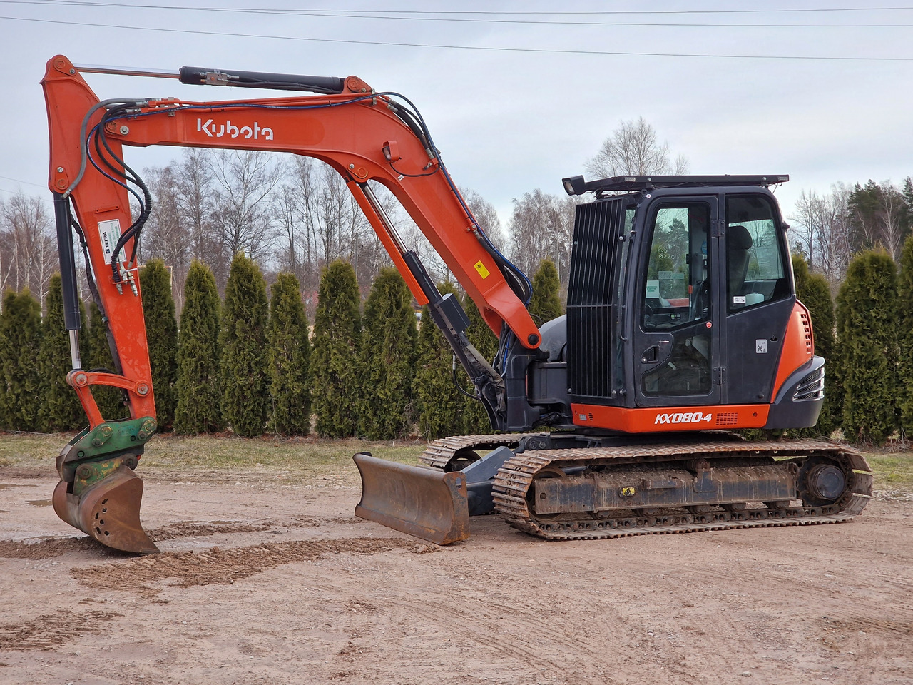 KUBOTA KX080-4. Metal tracks. - Mini excavator: picture 2 KUBOTA KX080-4. Metal tracks. - Mini excavator: picture 2
