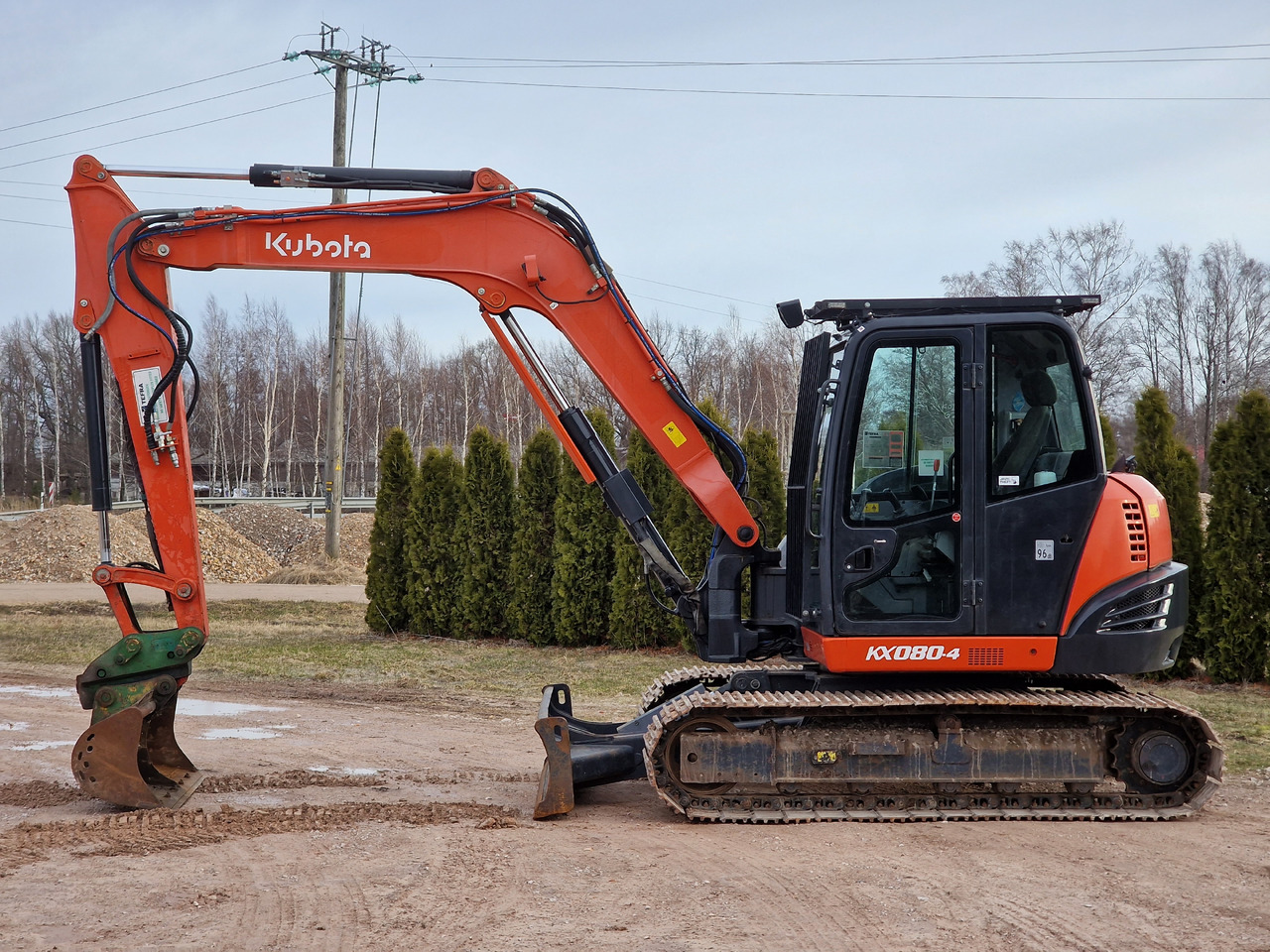 KUBOTA KX080-4. Metal tracks. - Mini excavator: picture 3 KUBOTA KX080-4. Metal tracks. - Mini excavator: picture 3