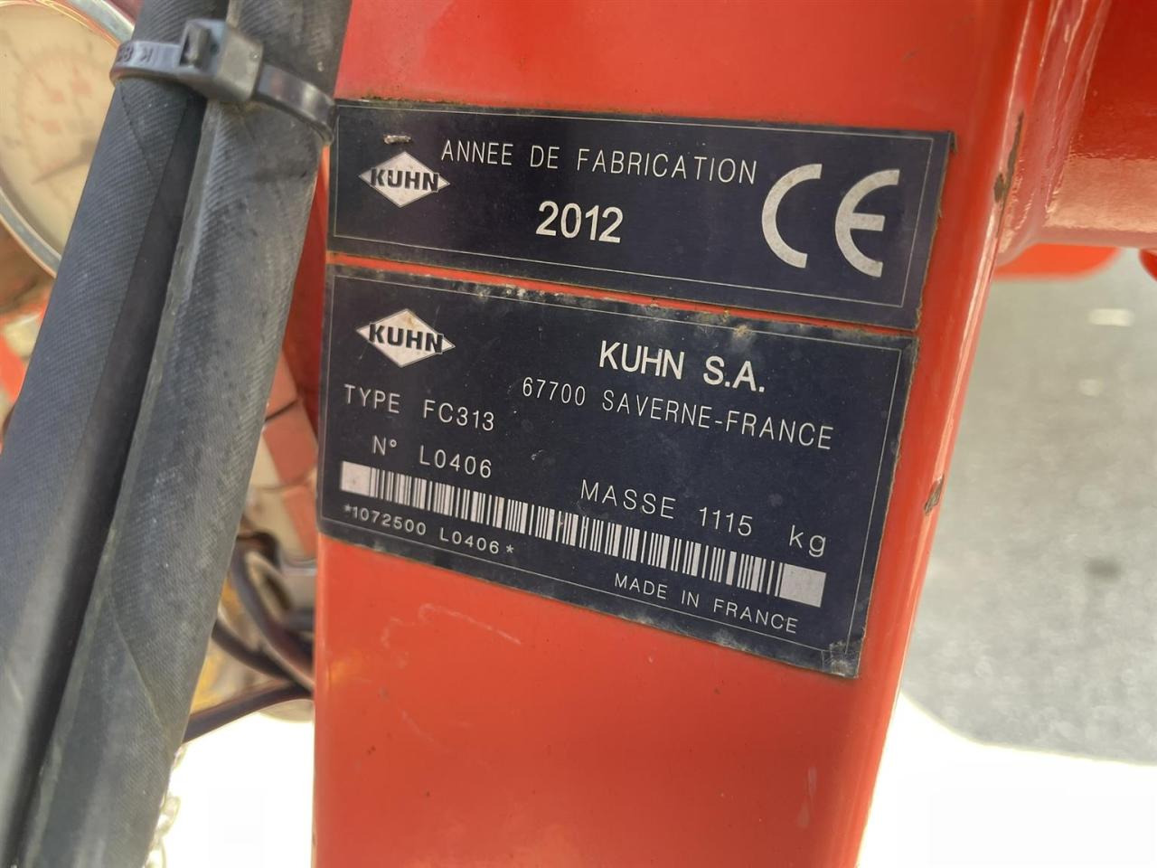 Mower Kuhn Kuhn FC 313, Lift Control Aufbereiter: picture 6