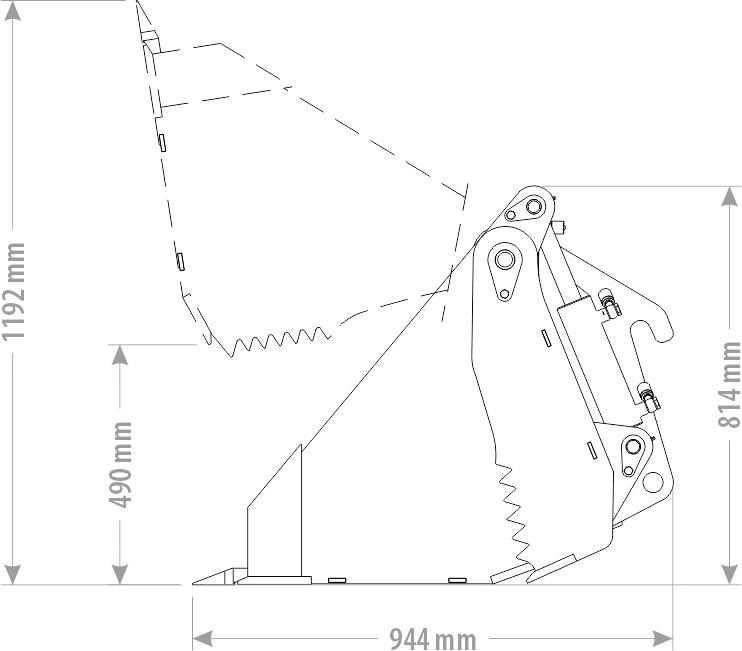 Klappschaufel 4 in 1 Schaufel Radlader Kramer Cat Liebherr Euro - Loader bucket: picture 2 Klappschaufel 4 in 1 Schaufel Radlader Kramer Cat Liebherr Euro - Loader bucket: picture 2