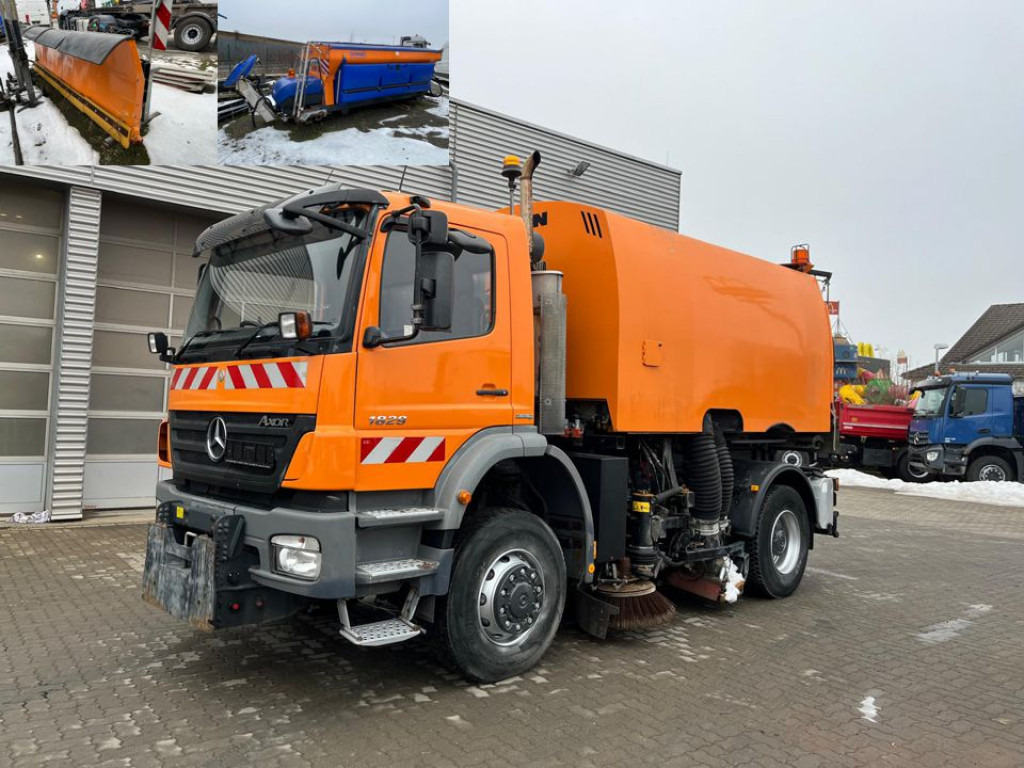 Mercedes-Benz Axor Wechselfahrgestell 1829 AK 4x4 AK+Streuer+Schild+Kehrmaschine - Road sweeper: picture 1 Mercedes-Benz Axor Wechselfahrgestell 1829 AK 4x4 AK+Streuer+Schild+Kehrmaschine - Road sweeper: picture 1