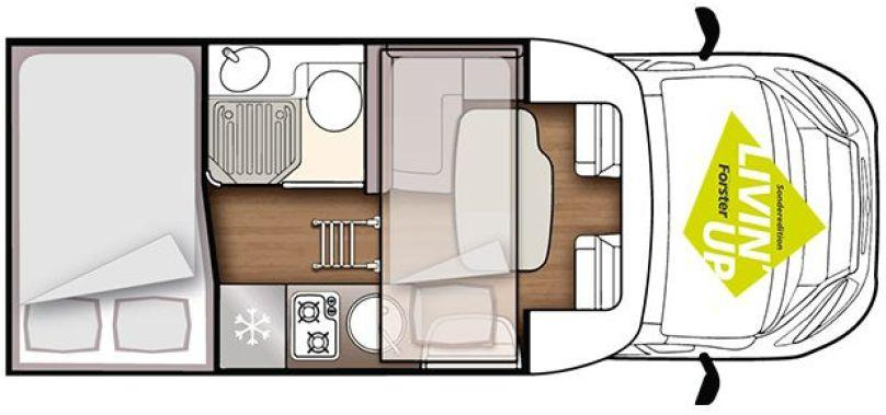 Forster T 599 HB Livin' Up 140PS/Hubbett - Semi-integrated motorhome: picture 2 Forster T 599 HB Livin' Up 140PS/Hubbett - Semi-integrated motorhome: picture 2