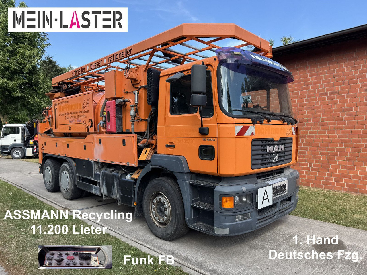 MAN FE 410 Assmann Saug HD Spüler Recycling + FB. - Vacuum truck: picture 1 MAN FE 410 Assmann Saug HD Spüler Recycling + FB. - Vacuum truck: picture 1
