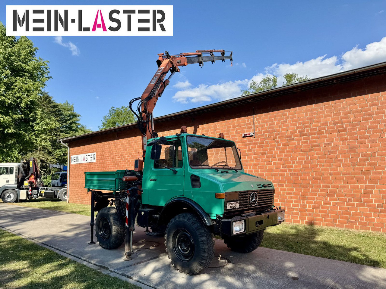 Crane truck Unimog U 1200 Atlas 75.2 Kran 14 m Funk FB  *1. Hand: picture 14