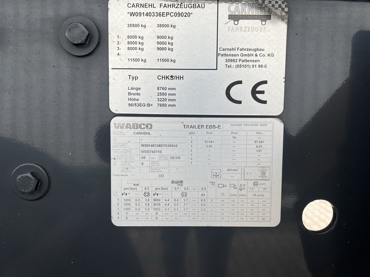 Carnehl CHKS/HH CHKS/HH, Stahlmulde ca. 26m³, 8x VORHANDEN, Liftachse - Tipper semi-trailer: picture 2 Carnehl CHKS/HH CHKS/HH, Stahlmulde ca. 26m³, 8x VORHANDEN, Liftachse - Tipper semi-trailer: picture 2