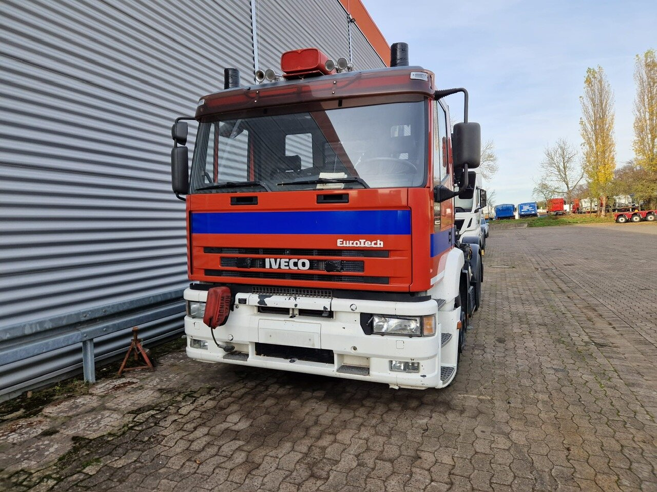 Hook lift truck, Crane truck EuroTech 240E38 6x2-4 EuroTech 240E38 6x2-4, Lift-/Lenkachse, Seilwinde, Kran Hiab 100: picture 14