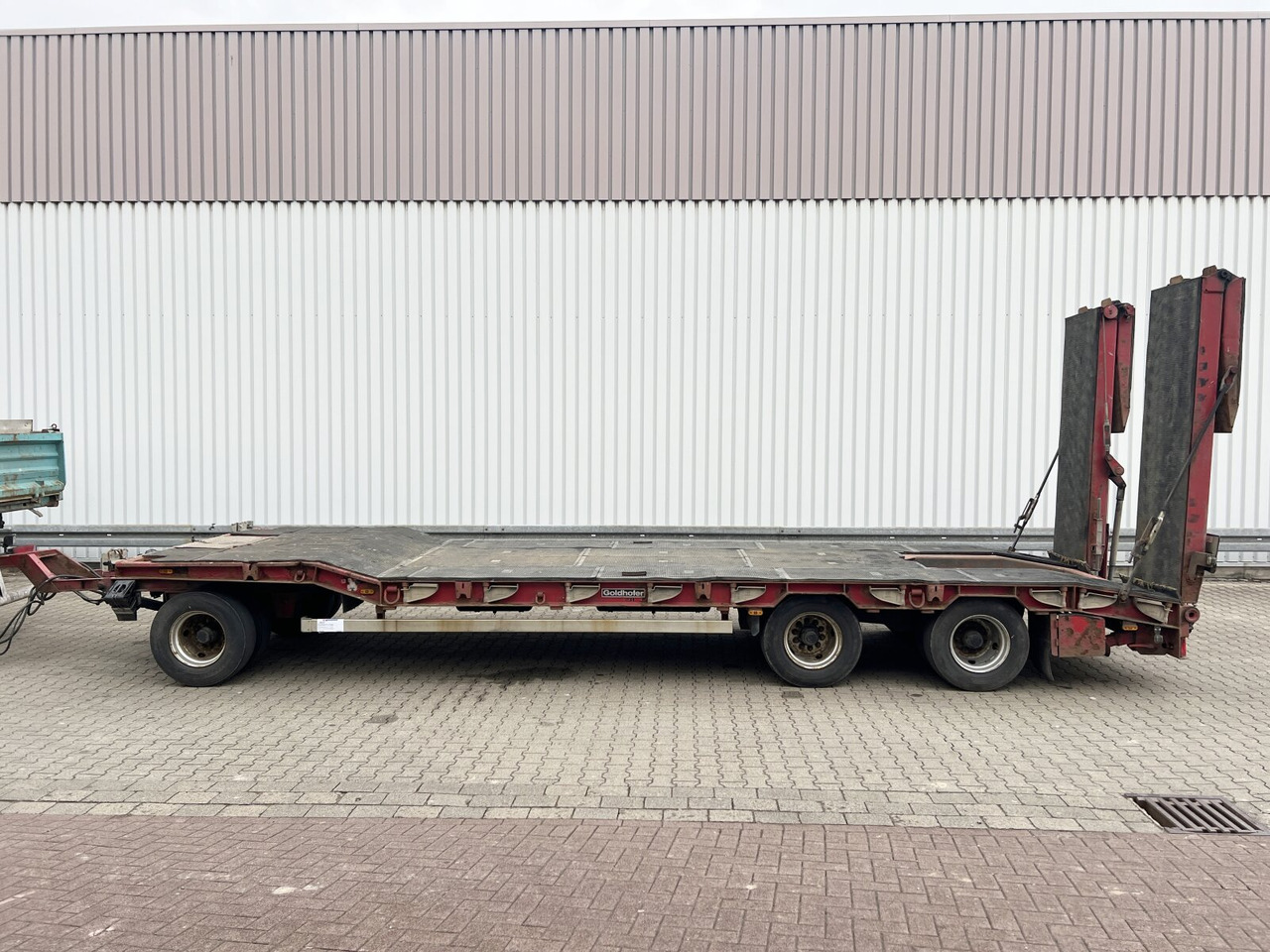 Low loader trailer for transportation of heavy machinery Goldhofer TU 3-24/80 TU 3-24/80, hydr. Rampen, Verbr. auf 3m: picture 9