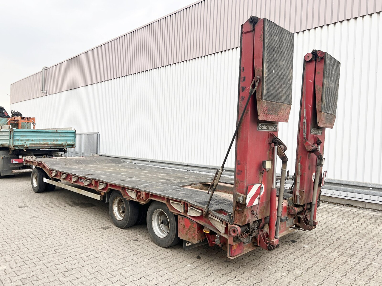 Low loader trailer for transportation of heavy machinery Goldhofer TU 3-24/80 TU 3-24/80, hydr. Rampen, Verbr. auf 3m: picture 10