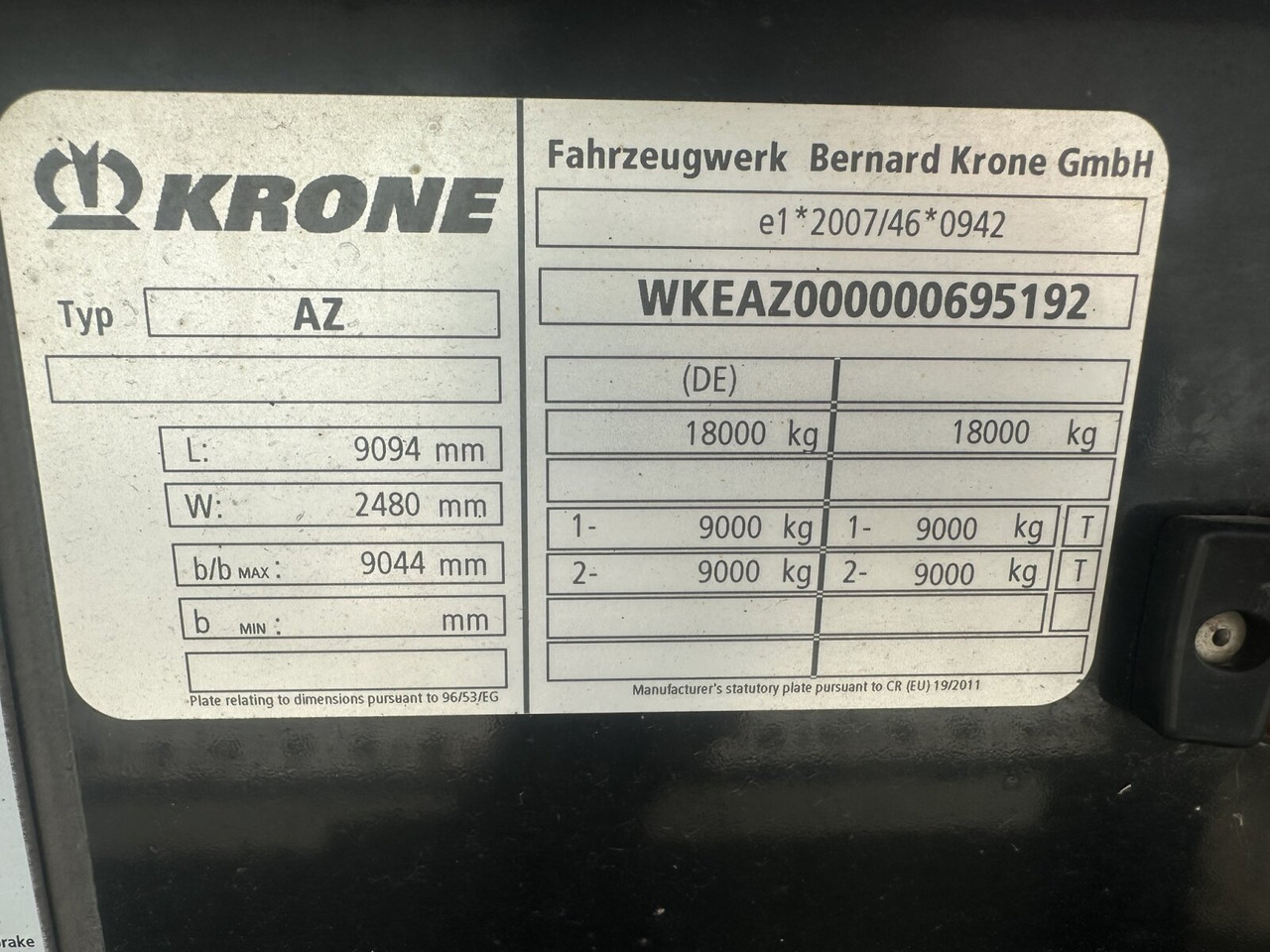 Krone AZW 18 AZW 18 - Container transporter/ Swap body trailer: picture 2 Krone AZW 18 AZW 18 - Container transporter/ Swap body trailer: picture 2