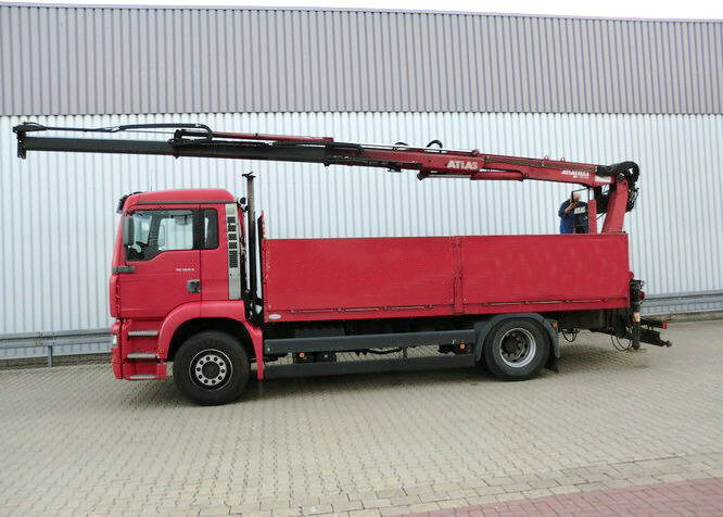 Crane truck, Dropside/ Flatbed truck MAN TGA 18.360 4x2 TGA 18.360 4x2, Baustoff, Kran ATLAS 125.1: picture 7