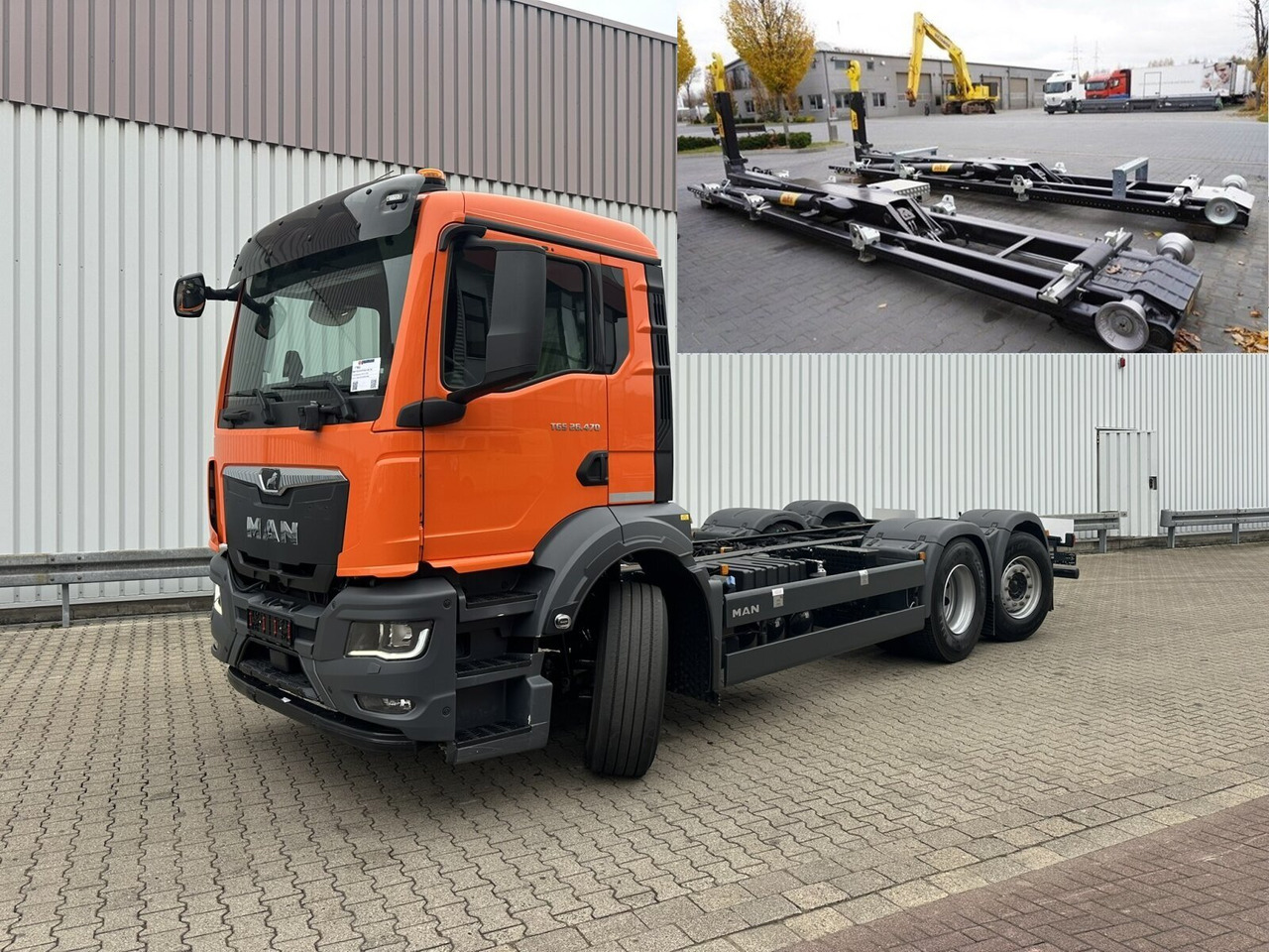 MAN TGS 26.470 6x2-4 BL CH TGS 26.470 6x2-4 BL CH, Lenk-/Liftachse, NMV, Radstand 3,9m - Hook lift truck: picture 1 MAN TGS 26.470 6x2-4 BL CH TGS 26.470 6x2-4 BL CH, Lenk-/Liftachse, NMV, Radstand 3,9m - Hook lift truck: picture 1