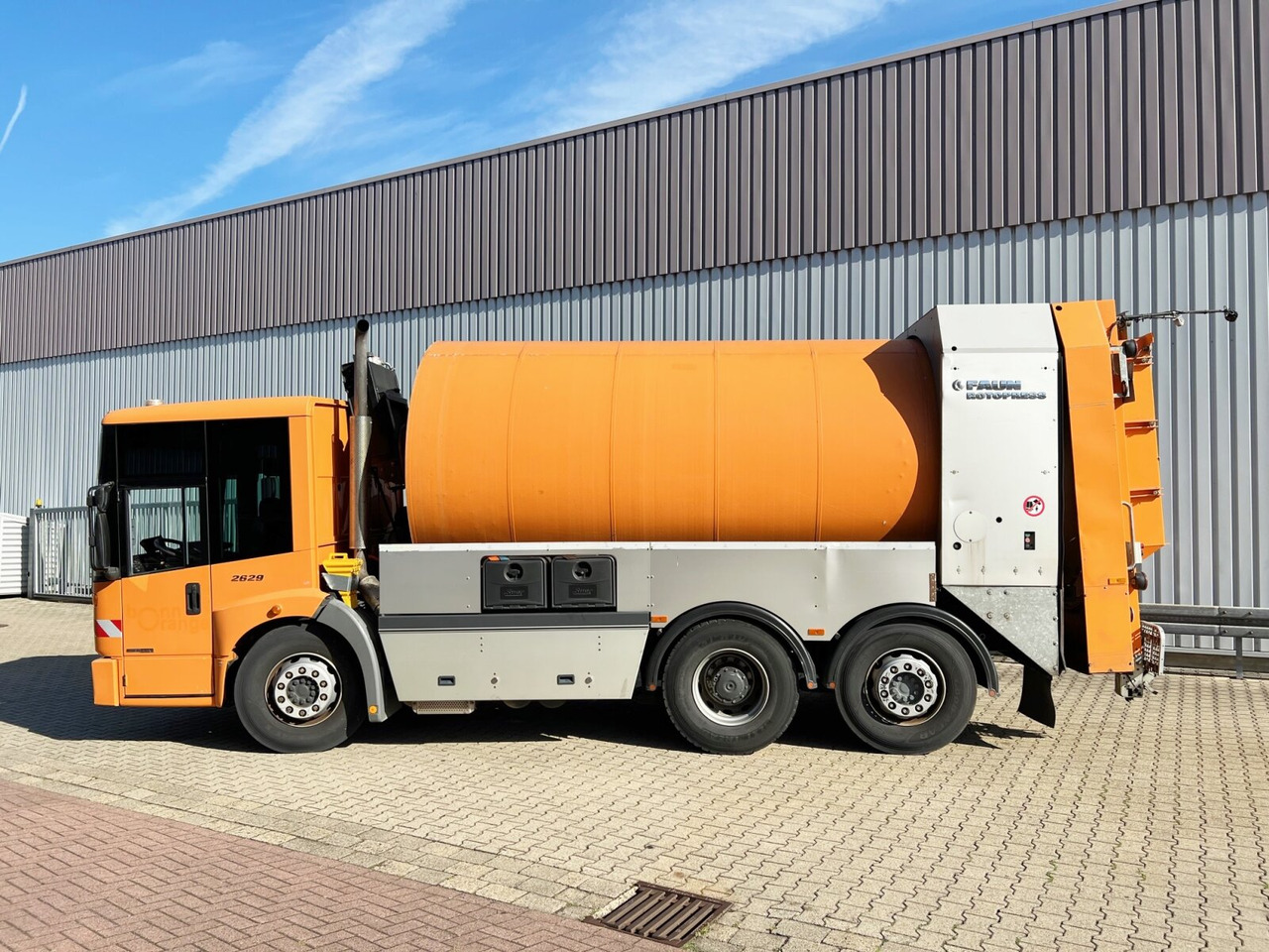Garbage truck for transportation of garbage Mercedes-Benz Econic 2629 L/NLA 6x2/4 Econic 2629 L/NLA 6x2/4, EEV, Lenkachse, FAUN Rotopress 519L, Zöller-Schüttung: picture 13