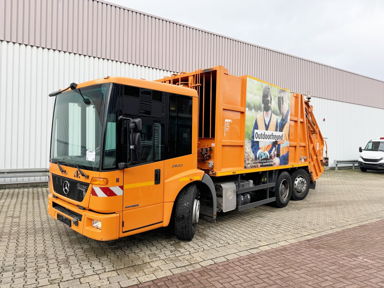 Mercedes-Benz Econic 2633 LL 6x2/4 NLA Econic 2633 LL 6x2/4 NLA, EEV, Lenkachse, Haller Aufbau - Garbage truck: picture 1 Mercedes-Benz Econic 2633 LL 6x2/4 NLA Econic 2633 LL 6x2/4 NLA, EEV, Lenkachse, Haller Aufbau - Garbage truck: picture 1