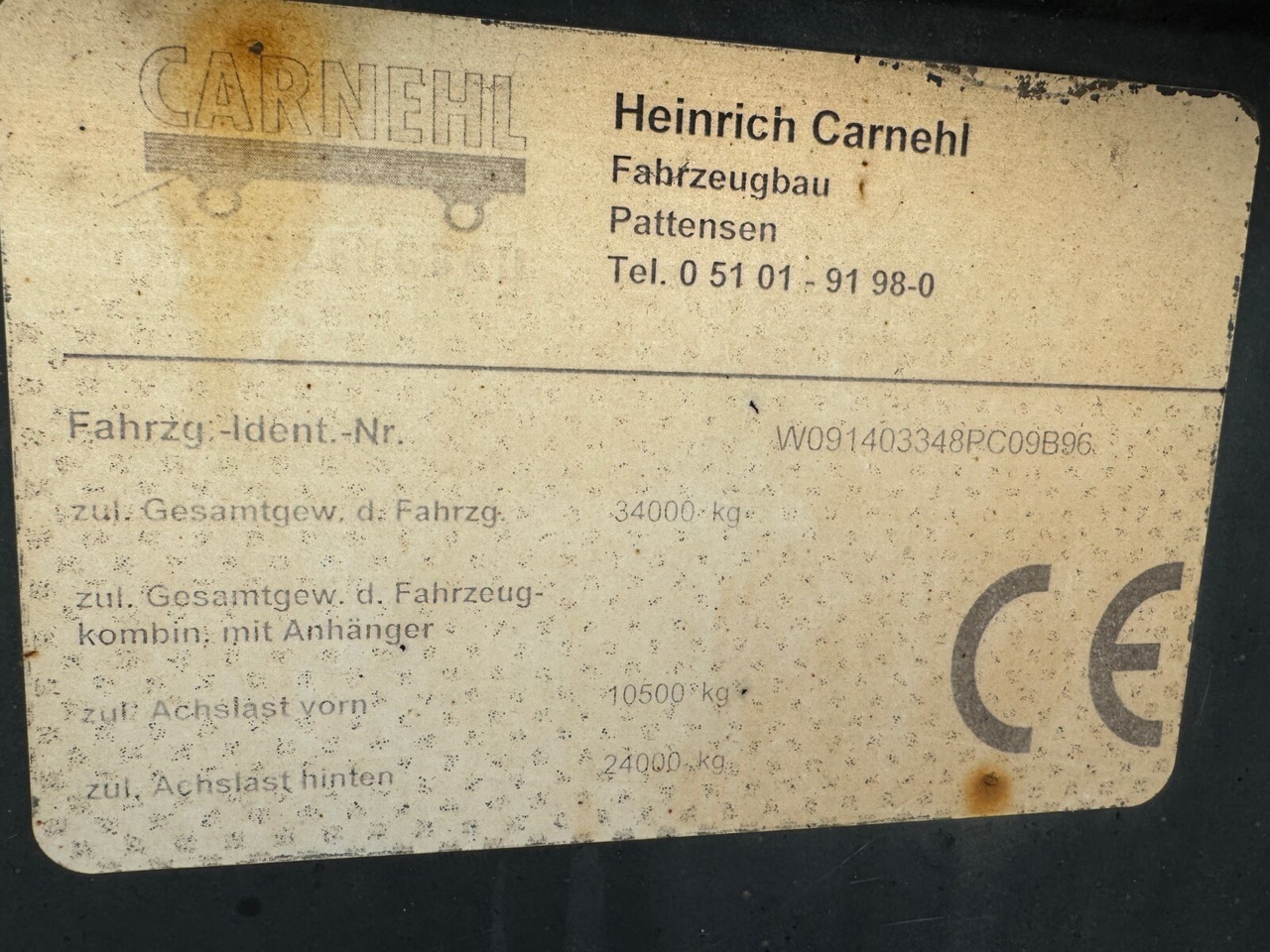 Carnehl CHKS/HH CHKS/HH, Liftachse, Stahlmulde ca. 24m³ - Semi-trailer: picture 3 Carnehl CHKS/HH CHKS/HH, Liftachse, Stahlmulde ca. 24m³ - Semi-trailer: picture 3