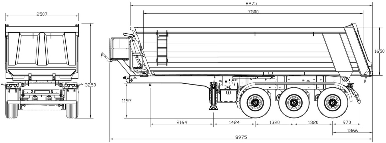 Euro ATM 24 Euro ATM 24, HARDOX Stahlmulde ca. 27m³, Liftachse - Semi-trailer: picture 4 Euro ATM 24 Euro ATM 24, HARDOX Stahlmulde ca. 27m³, Liftachse - Semi-trailer: picture 4
