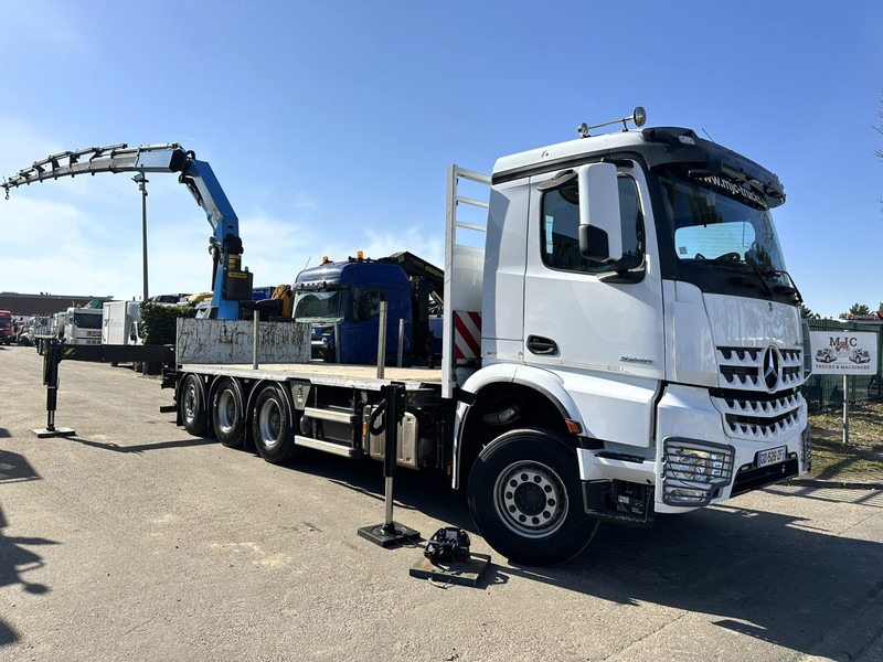 Mercedes-Benz AROCS 3246 8x4 TRIDEM + CRANE (25m!) PALFINGER PK 34002 G SH (8x) - *102.000km* - LIFT + STEERING AXLE - PLATFORM 6m65 + TWISTLOCKS - Crane truck: picture 1 Mercedes-Benz AROCS 3246 8x4 TRIDEM + CRANE (25m!) PALFINGER PK 34002 G SH (8x) - *102.000km* - LIFT + STEERING AXLE - PLATFORM 6m65 + TWISTLOCKS - Crane truck: picture 1