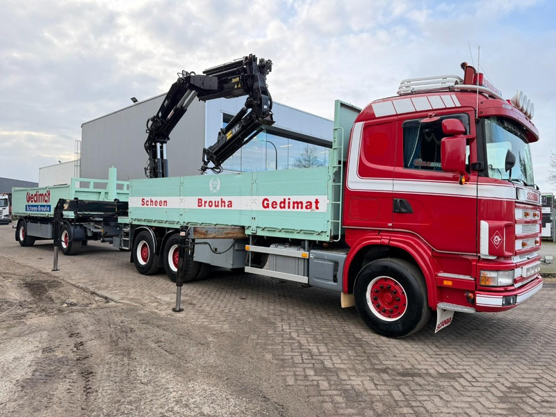 Scania 164L-480 V8 6x4 BAUSTOFF + KRAN HIAB 350-4 + JIB 90-4 - *TOP ZUSTAND* - ROTATOR - RADIO - RETARDER - BLATT / AP ACHSEN - BELGISCHE LKW - Dropside/ Flatbed truck, Crane truck: picture 2 Scania 164L-480 V8 6x4 BAUSTOFF + KRAN HIAB 350-4 + JIB 90-4 - *TOP ZUSTAND* - ROTATOR - RADIO - RETARDER - BLATT / AP ACHSEN - BELGISCHE LKW - Dropside/ Flatbed truck, Crane truck: picture 2
