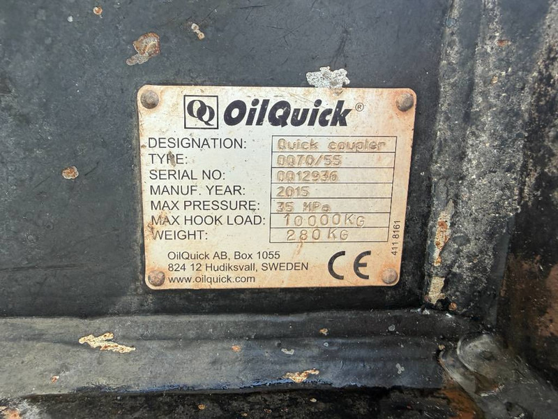 Quick coupler for Construction machinery OilQuick OQ70/55 - M314F / M316F / M318F: picture 16