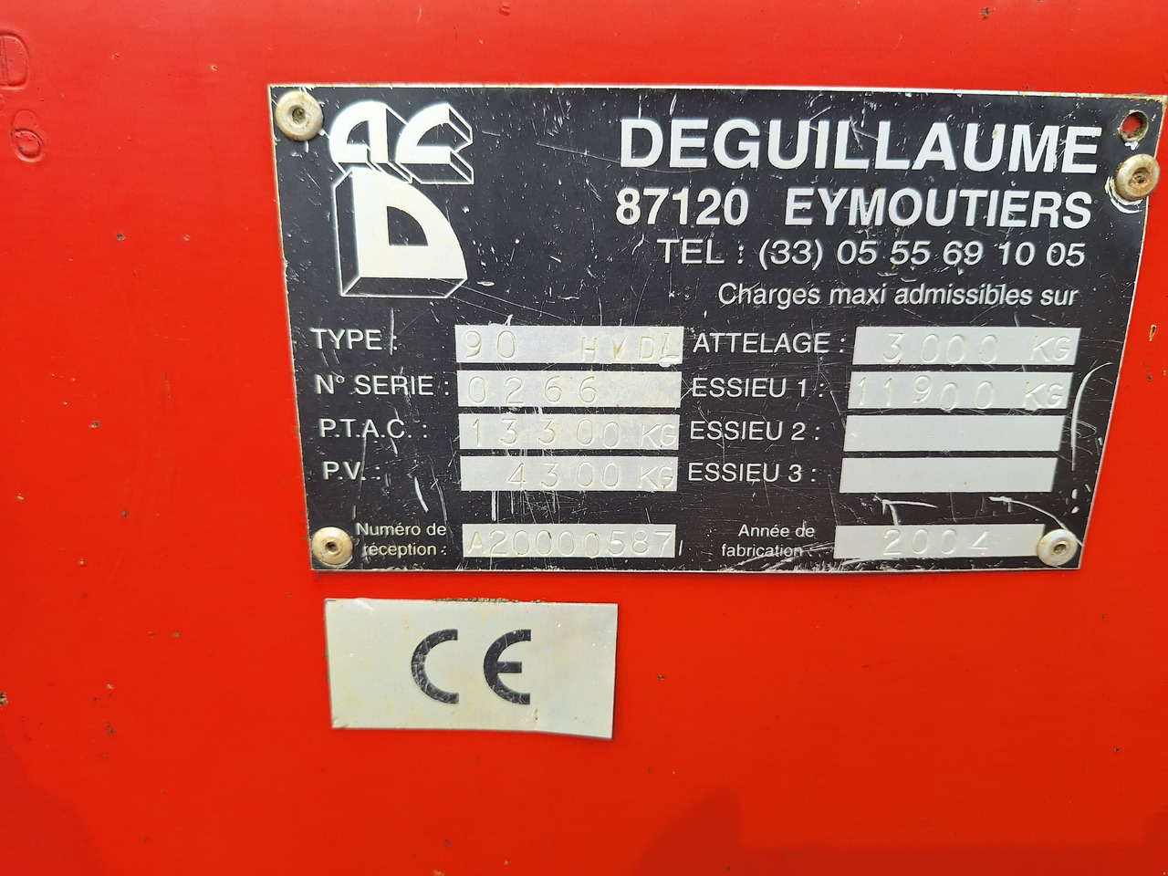 DEGUILLAUME HVD1310 - Manure spreader: picture 4 DEGUILLAUME HVD1310 - Manure spreader: picture 4