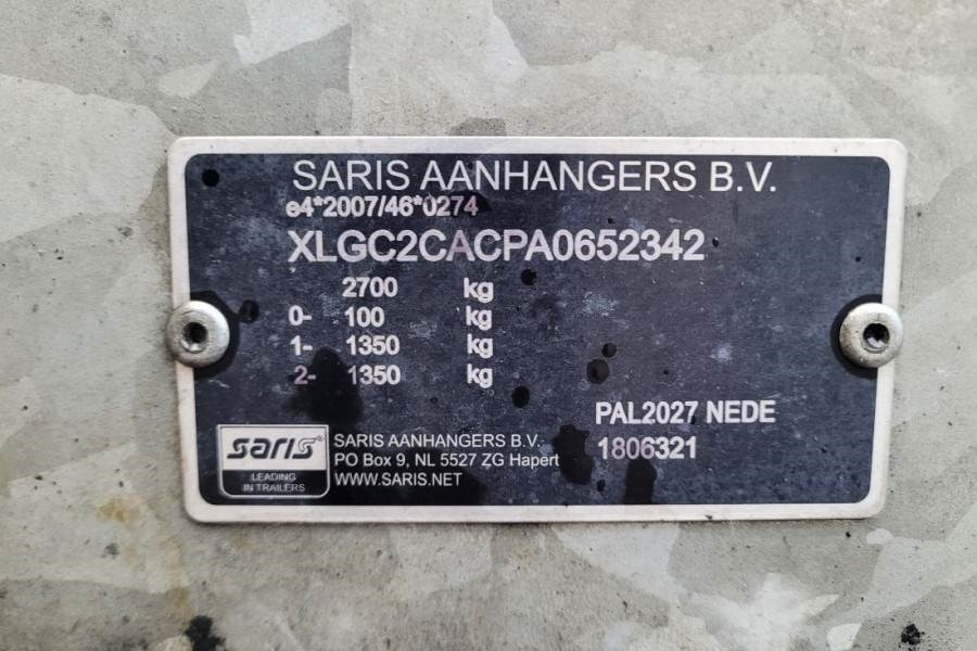 Saris C2700 2 Axel Trailer, Maximum payload: 2045 kg, In - Dropside/ Flatbed trailer: picture 5 Saris C2700 2 Axel Trailer, Maximum payload: 2045 kg, In - Dropside/ Flatbed trailer: picture 5