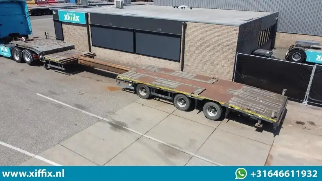 Meusburger 3-ass. Uitschuifbare semi dieplader / Naloop gestuurd / 13821 - Low loader semi-trailer: picture 1 Meusburger 3-ass. Uitschuifbare semi dieplader / Naloop gestuurd / 13821 - Low loader semi-trailer: picture 1