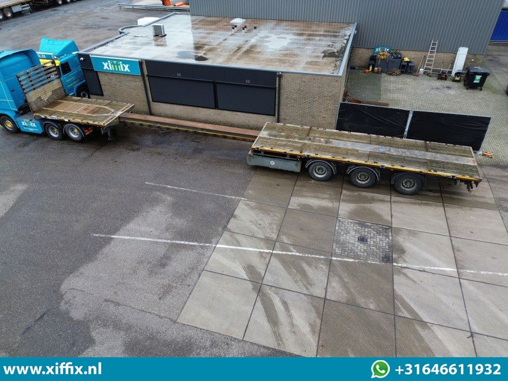 Meusburger 3-ass. Vlakke uitschuifbare oplegger / 3x gestuurd - Dropside/ Flatbed semi-trailer: picture 2 Meusburger 3-ass. Vlakke uitschuifbare oplegger / 3x gestuurd - Dropside/ Flatbed semi-trailer: picture 2