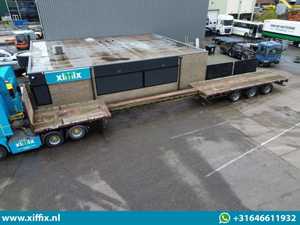 Meusburger 3-ass. Vlakke uitschuifbare oplegger / 3x gestuurd - Dropside/ Flatbed semi-trailer: picture 1 Meusburger 3-ass. Vlakke uitschuifbare oplegger / 3x gestuurd - Dropside/ Flatbed semi-trailer: picture 1
