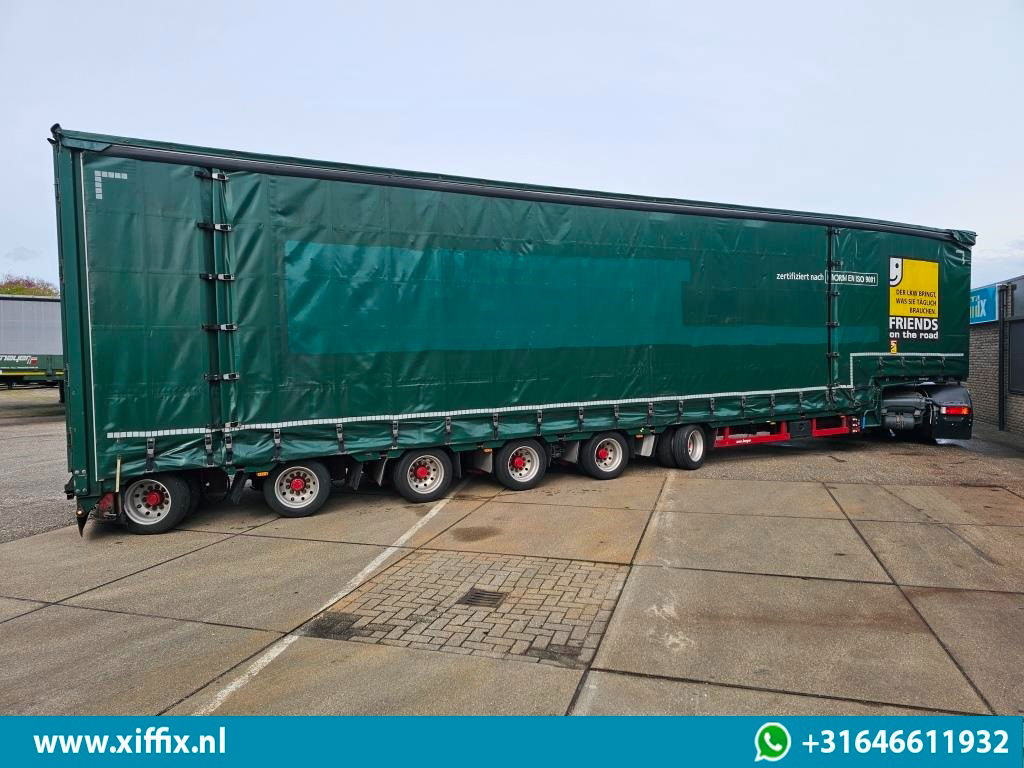 Meusburger 6-ass. Semi dieplader met elektrische huifopbouw / 3x naloop gestuurd - Low loader semi-trailer: picture 5 Meusburger 6-ass. Semi dieplader met elektrische huifopbouw / 3x naloop gestuurd - Low loader semi-trailer: picture 5
