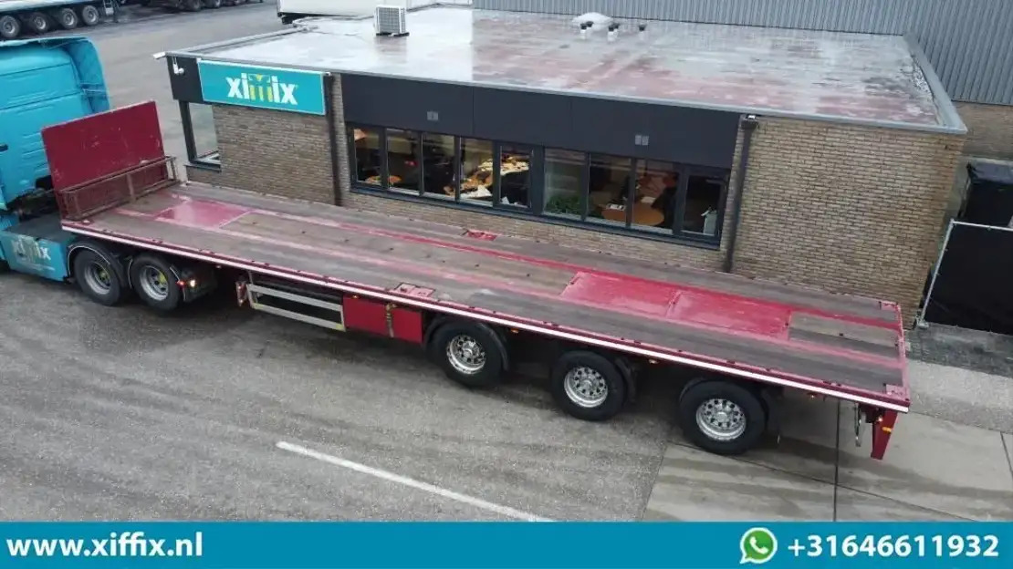 Pacton 3-ass. Vlakke oplegger / 2x gestuurd / 13647 - Dropside/ Flatbed semi-trailer: picture 1 Pacton 3-ass. Vlakke oplegger / 2x gestuurd / 13647 - Dropside/ Flatbed semi-trailer: picture 1